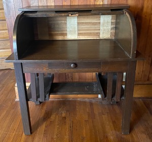 lot 80 image: Vintage Roll Top Desk