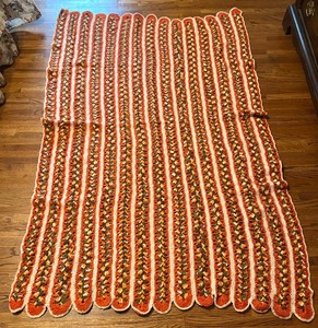 lot 89 image: Vintage Striped Afghan