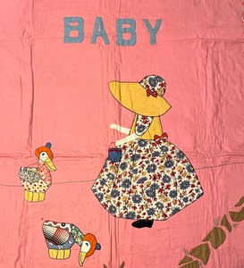 lot 206 image: Darling Vintage Baby Quilt