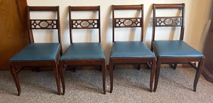 lot 214 image: Vintage Wooden Table and 4 Chairs