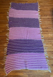 lot 221 image: Vintage Afghan in Hues of Purple