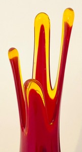 lot 220 image: Vintage Ambrina Swung Glass Vase