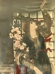 lot 34 image: Vintage Art Nouveau Framed Print