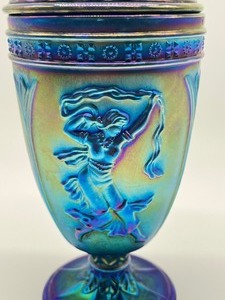 lot 60 image: Fenton Special 100th Anniversary Favrene Dancing Ladies Covered Urn