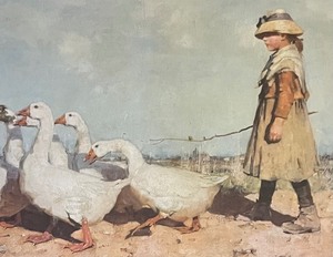lot 243 image: To Pasture Framed Print by James Guthrie