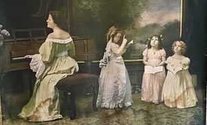 lot 262 image: Musical Trio Framed Print by J.L. Austen