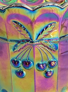 lot 332 image: Mosser Carnival Glass Cookie Jar