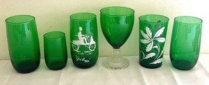 lot 343 image: Vintage Green Tumblers