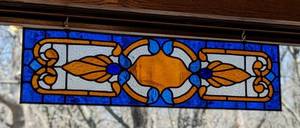 lot 62 image: Small Hanging Stained Glass Panel