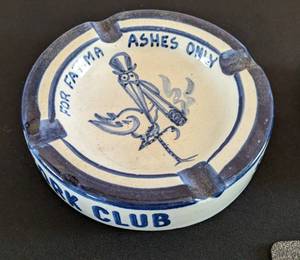 lot 146 image: Stork Club Ashtrays and Small Metal Wall Plaque