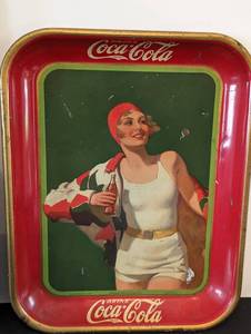 lot 147 image: Pair of Vintage Metal Coca Cola Trays