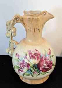 lot 187 image: Pair of Small Painted Porcelain Pitchers from Austria