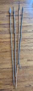 lot 175A image: Four Vintage Wood Spears
