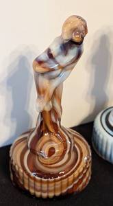 lot 346 image: Three Slag Glass Venus Rising Figurines