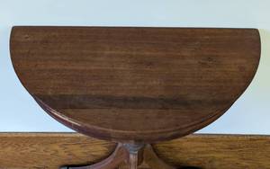 lot 351 image: Antique Claw Foot Crescent Accent Table