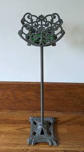 lot 363 image: Antique Art Deco Painted Metal Fish Bowl Stand