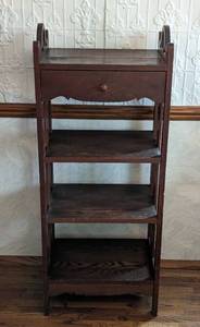 lot 378 image: Small Antique Wood Bookshelf