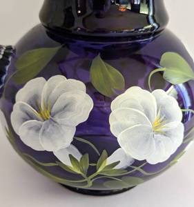 lot 383 image: Fenton Hand Painted Picher by Diane Yenel
