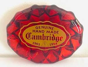 lot 361B image: Two Cambridge Glass Dealer Plaques