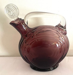 lot 400 image: Amethyst Glass Petite Pitchers and Glassware Grouping