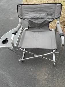 lot 464 image: Two Coleman Folding Chairs with Flip Up Side Tables