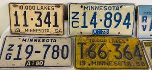 lot 436 image: Minnesota License Plates