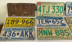 lot 442 image: Minnesota License Plate Grouping