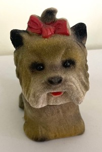 lot 535 image: Six Vintage Flocked Felt Bobble Head Animals
