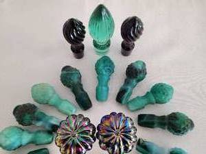 lot 503 image: Collections of Imperial Slag Glass and Crystal Bottle Stoppers