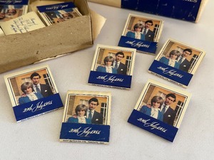 lot 498 image: Vintage 1981 Royal Wedding Matchbooks Lady Diana Spencer and Prince Charles