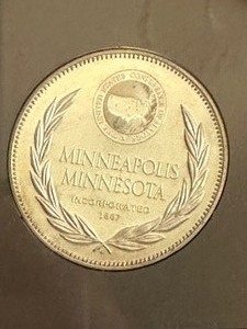lot 499A image: Sterling Silver Franklin Mint Proof Minneapolis Proof