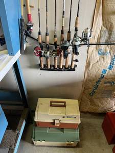 lot 65 image: Fishing Poles and Tackle Lot