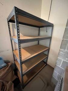 lot 91 image: Industrial Metal Shelving Unit 72 x 48 x 24.5