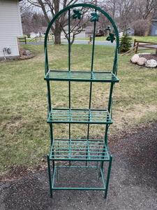 lot 97 image: Green Metal Wine Rack 72 x 24 x 12