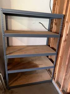 lot 107 image: Industrial Metal Shelving Unit 72 x 48 x 24.5