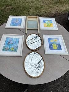 lot 122 image: Framed Pictures and Mirror Lot