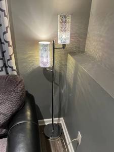 lot 10 image: Silver Decorative Floor Lamp