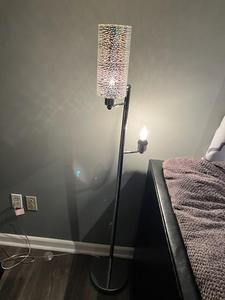lot 11 image: Silver Decorative Floor Lamp 58.5 Tall