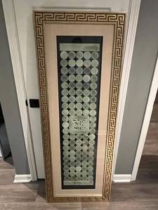lot 14 image: Rare Luxuriously Framed Jade Art Piece 24 x 64
