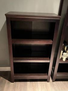 lot 35 image: 48 Dark Brown Bookshelf