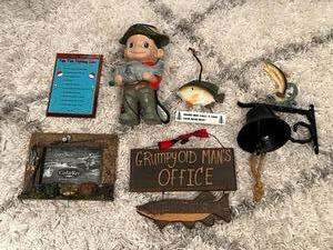 lot 36 image: Fishing Decorations Lot with Metal Bell