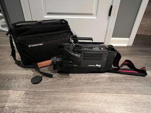 lot 125 image: Vintage Pentax PV-C55A Camcorder with Bag and Accessories