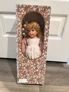lot 148 image: Vintage Porcelain Doll with Original Retail Box