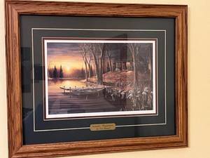 lot 193 image: Simple Pleasures Framed Art Print by Jim Hansel 17 x 21