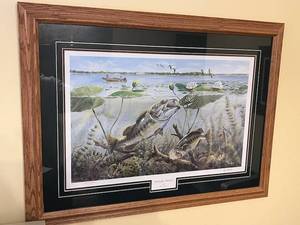 lot 194 image: Watch Your Backside Framed Art by Ray Mertes (Autographed in Pencil) 23 x 31