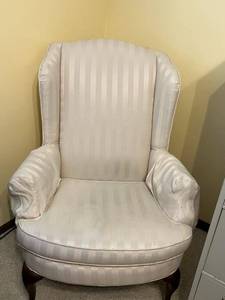 lot 199 image: Upholstered High Back Armchair
