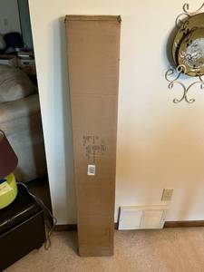 lot 216 image: New (Sealed) Black Skinny Sofa Table with Outlet