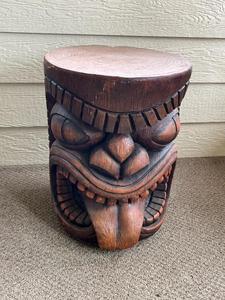 lot 227 image: The Lono (Tongue) Grand Tiki 20.5 Sculptural Plastic Outdoor Side Table
