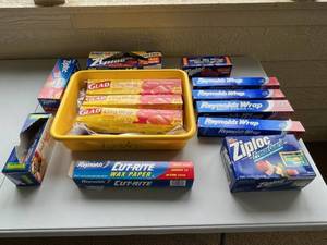 lot 236 image: Zip Lock Bags, Glad Cling Wrap, and Reynolds Wrap Lot