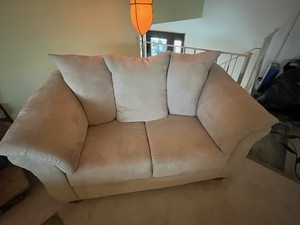 lot 292 image: 64 Beige Loveseat